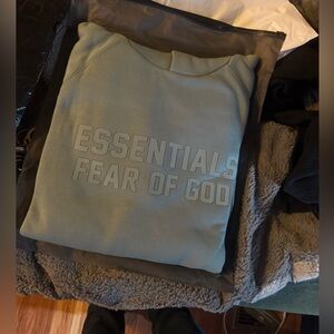 Mens essential (fear of god) hoodie. Sycamore colorway. Brand new with tags